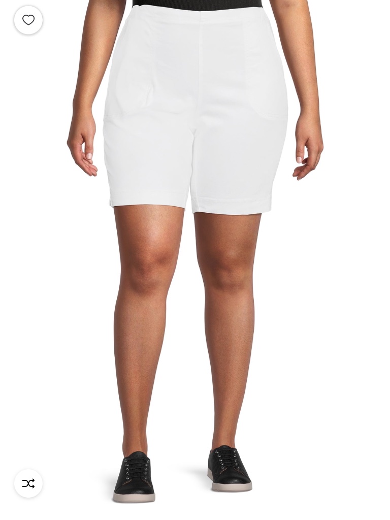 Just My Size Women’s Plus White 2 Pocket Pull On Shorts Size 3x Nwt — image 2 of 8
